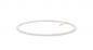 Preview: Moderne klassische Choker-Kette weiß rund 4-4.5 mm, 40 cm, Verschluss 14K Roségold plattiert 925er Silber, Gaura Pearls, Estland